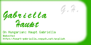 gabriella haupt business card